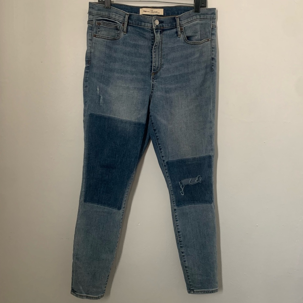GAP Front Color Patch Skinny Jeans
